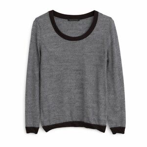 Roberto Collina Sheer Knit Long Sleeve Sweater – Gray – Size S